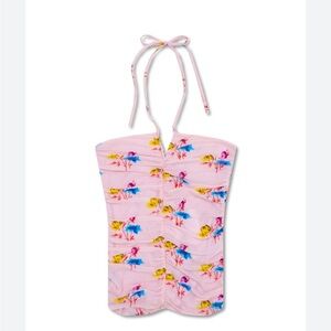 Ganni floral halter neck top